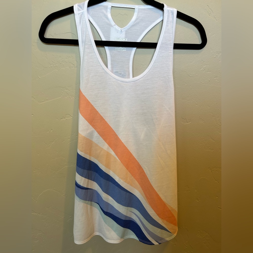 Brooks running tank pastel stripe